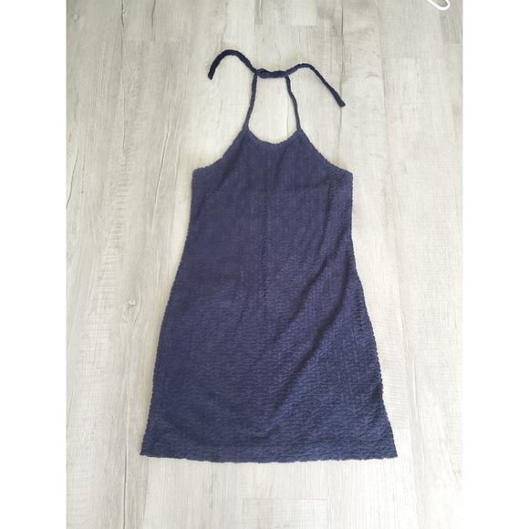 Stussy Dresses & Skirts - STUSSY Women Sleeveless Dress Halter tie open back , Sz L ( true M), Dark blue